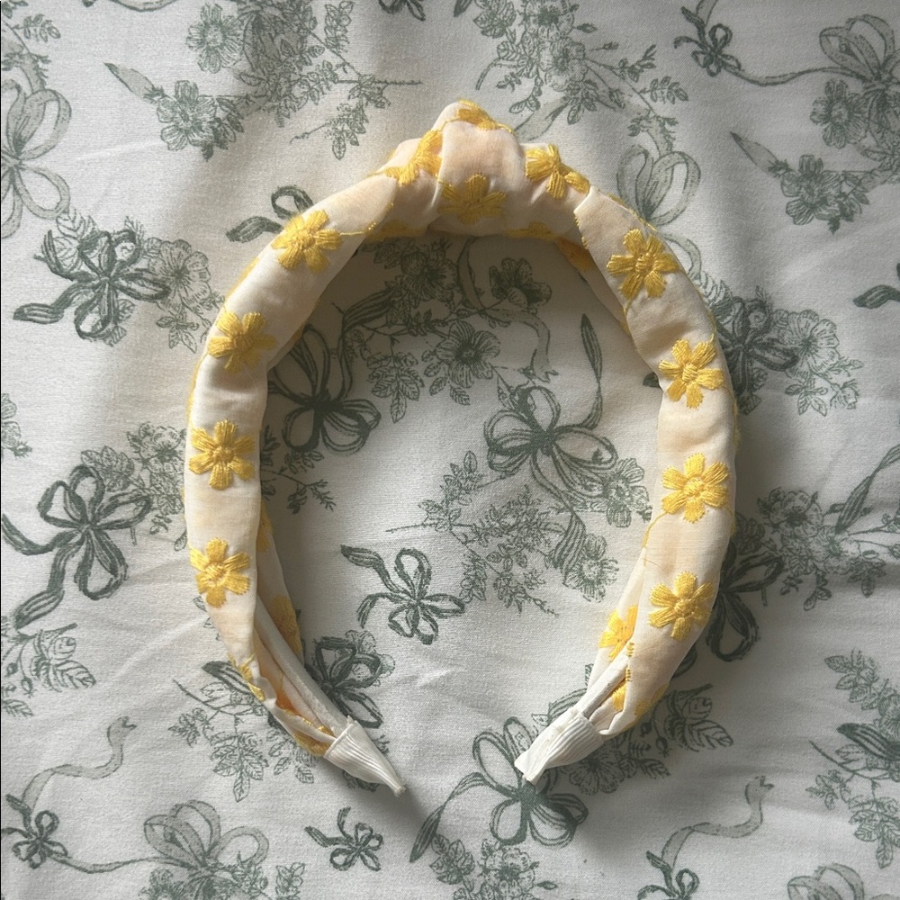 Floral Yellow Headband Spring